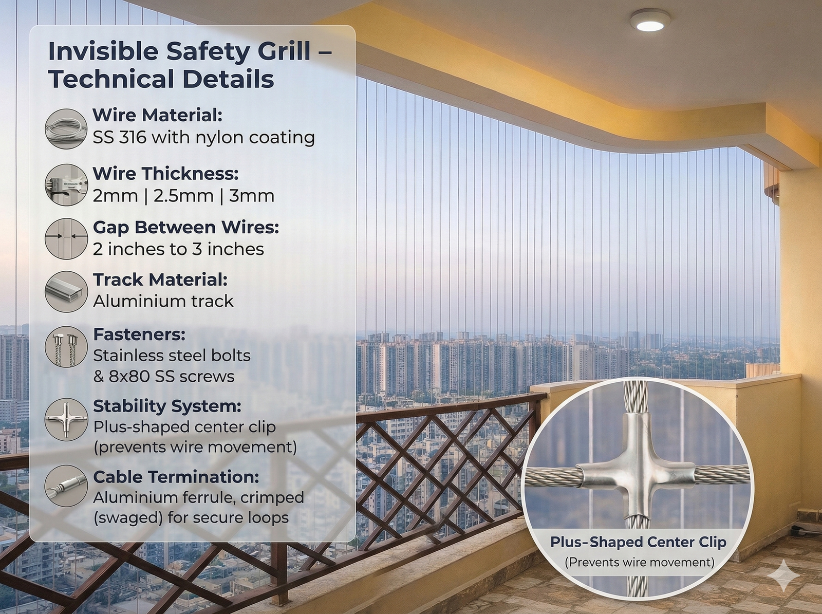 Invisible Grill Technical Specifications